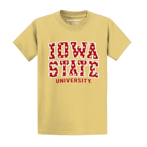 CI Sport Iowa State Polka Dot Daffodil Short Sleeve T-Shirt vendor image